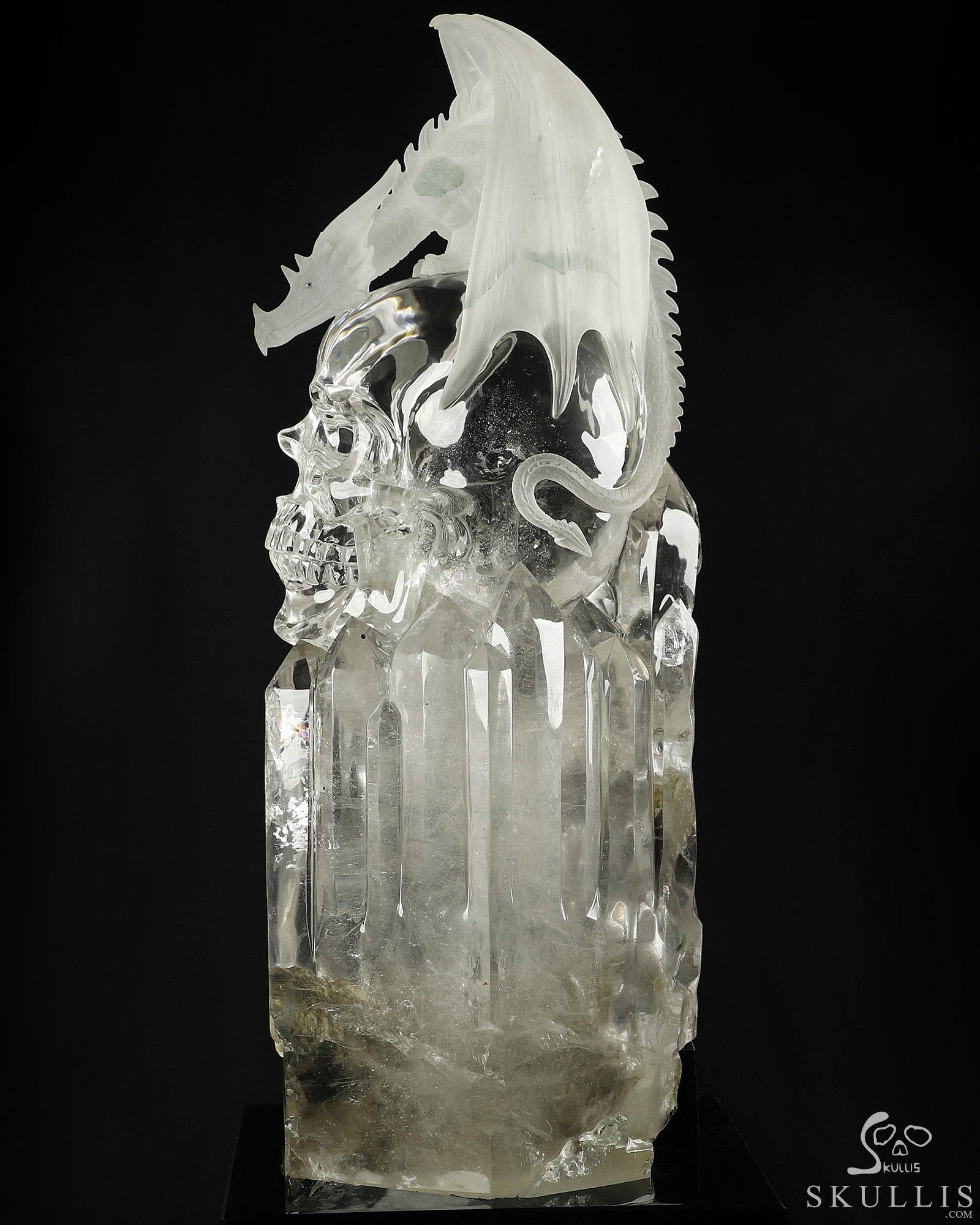 Museum Quality! The Lightbrarian Quartz Rock Crystal Carved