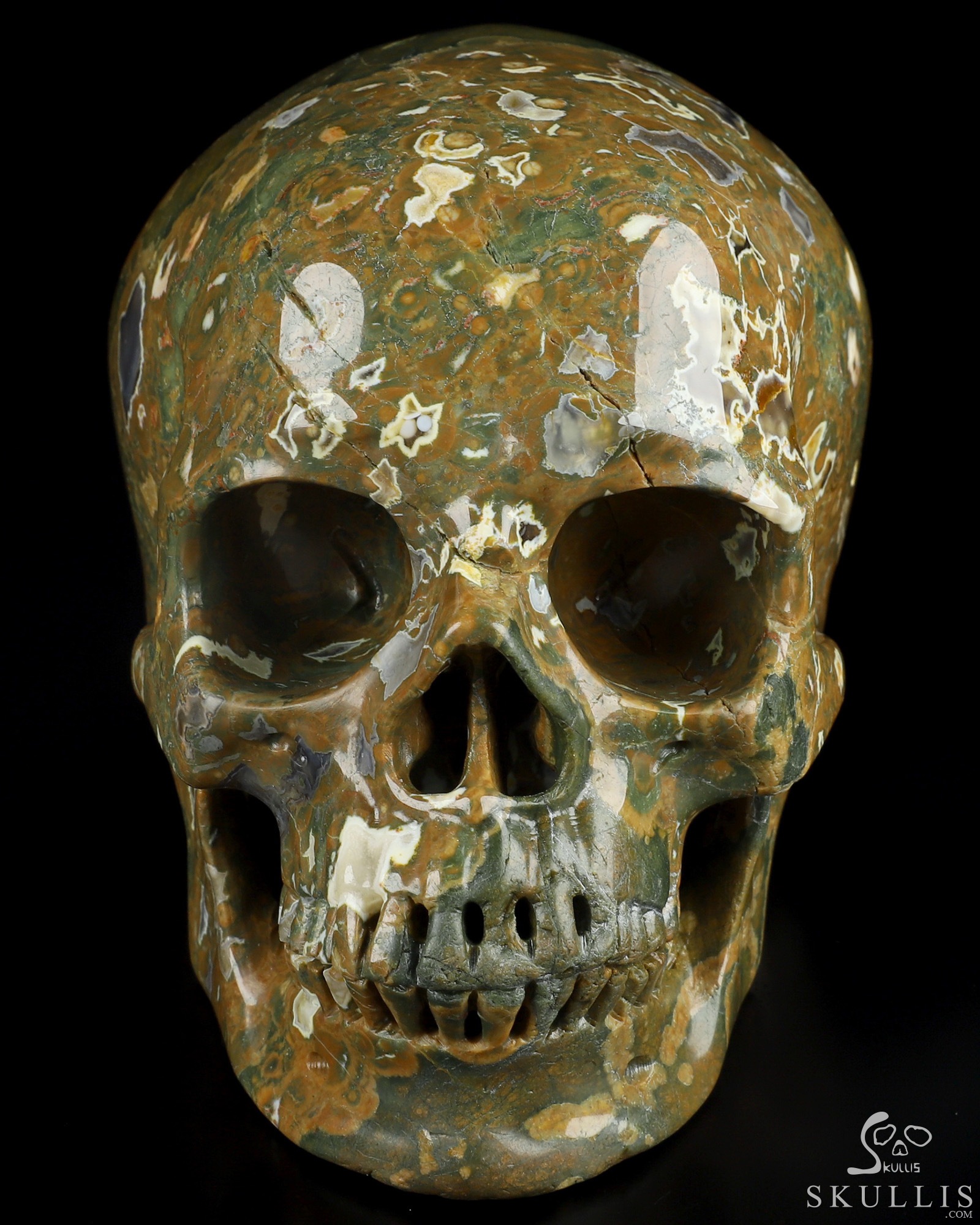 Rhyolite / Rain Forest Jasper Skull Rhyolite / Rain Forest Jasper Skull