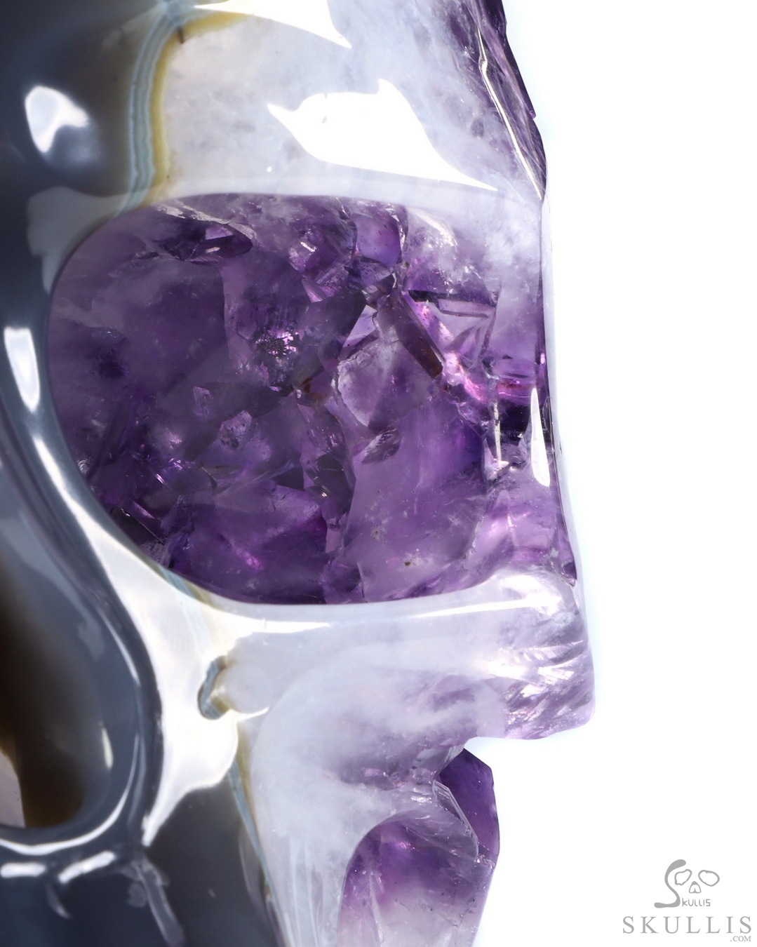 大きなアメジストスカル Es【エス】/ Mexican Skull Ring w/Amethyst / メキシカン スカル 置物