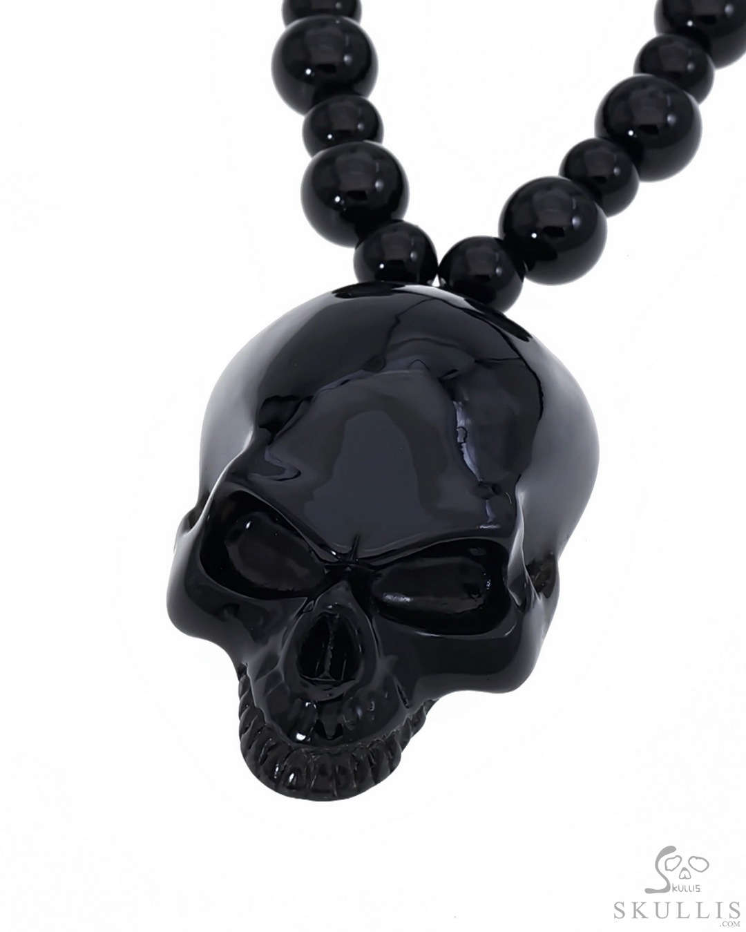 Obsidian skull necklace discount