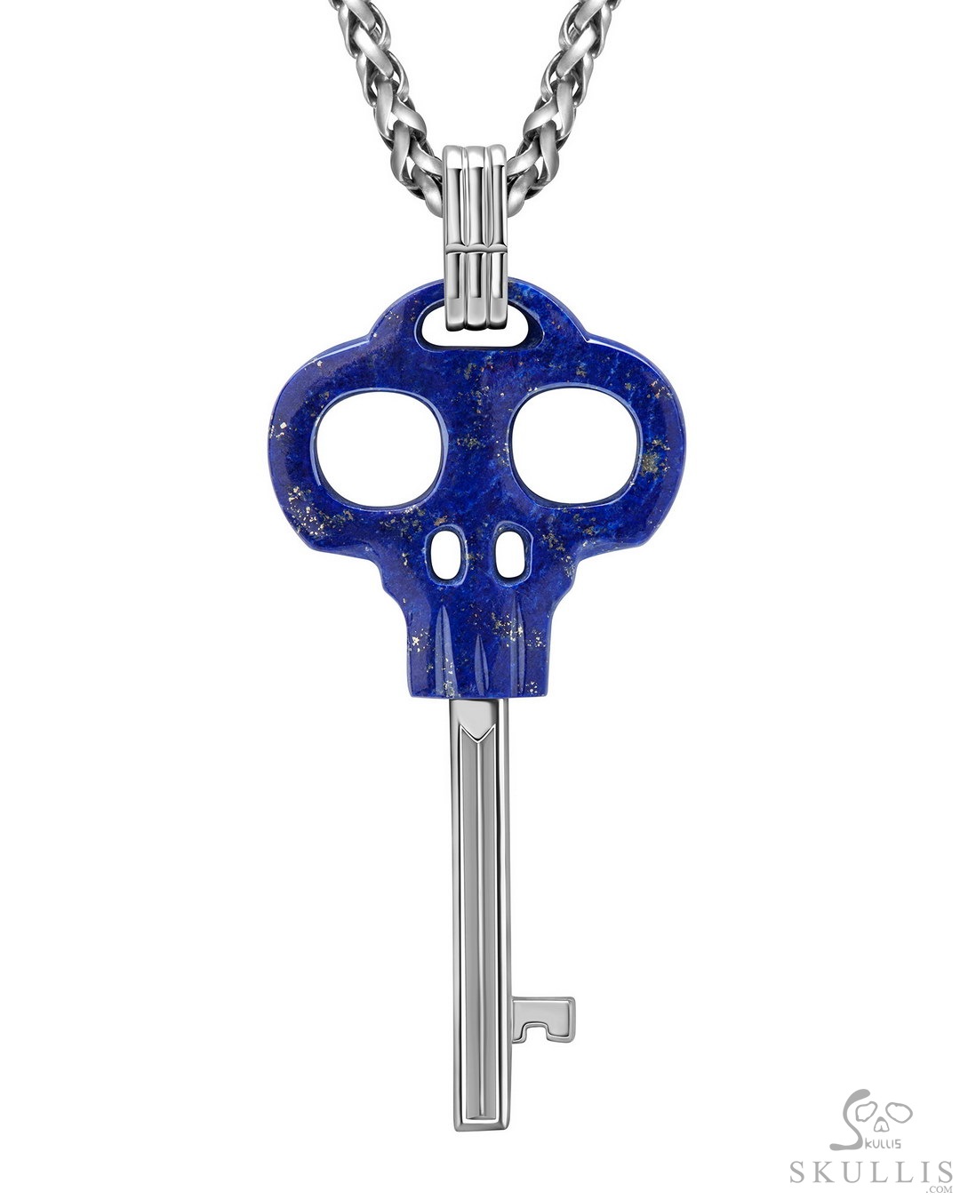【JAP工房】Skull Blue Rosen Croiz Pendant Gemstone Necklace of 1.2