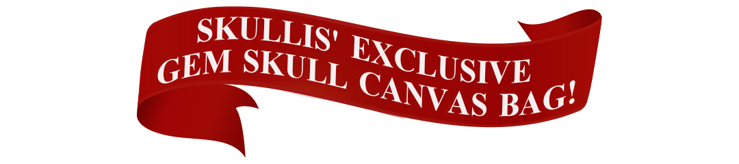 SKULLIS' EXCLUSIVE GEM SKULL CANVAS BAG!