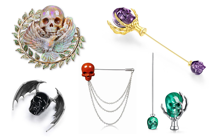 Skull Brooches