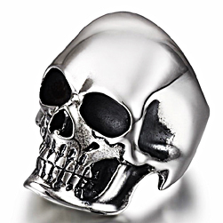 The Master - Oxidized Sterling Silver Skull Ring