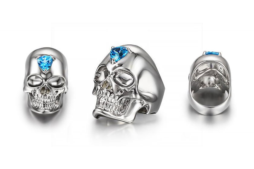 Stone on sale skull ring