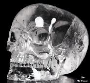 4.7LB Giant 6.1 Quartz Rock Crystal Carved Mitchell-Hedges Crystal Skull Replica, Skull of Doom
