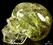 STUNNING QUALITY RAINBOWS HUGE 5.5" Citrine Carved Crystal Skull, Super Realistic