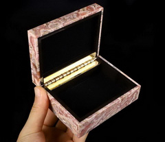 4.1" Rhodochrosite Carved Crystal Jewelry Box, Crystal Healing