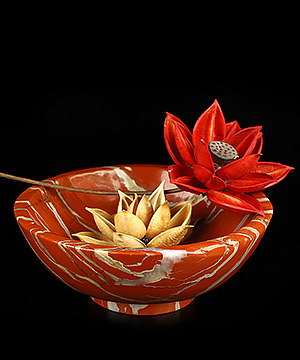 6.3" Red Jasper Hand Carved Crystal Bowl, Crystal Healing