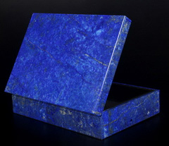 GEMSTONE 6.1" Lapis Lazuli Carved Crystal Jewelry Box, Gemstone BOX, Crystal Healing