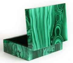 4.1" Malachite Crystal Jewelry Box, Gemstone BOX