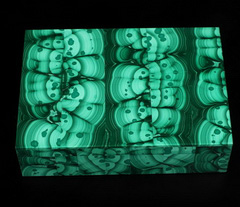 6.1" Malachite Carved Crystal Jewelry Box, Crystal Healing