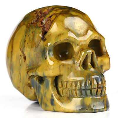 1.9" New Pietersite Hand Carved Crystal Skull, Realistic, Crystal Healing
