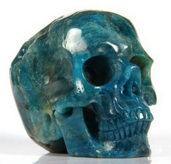 Sept 28, 2014 ACSAD (A Crystal Skull a Day) - The Skull of the Higher Self - Blue Apatite Carved Crystal Skull Sculpture