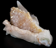 Geode 5.8" Agate Geode Carved Crystal Dragon HEAD, Crystal Healing