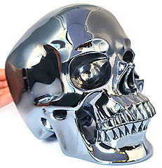 Lifesized 6.9" Tera-hertz Carved Crystal Skull,Super Realistic, Crystal Healing