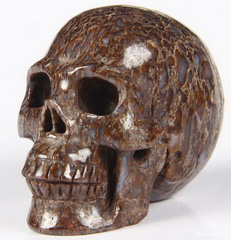 1.5" Tigerite Carved Crystal Skull, Realistic