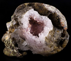 Lifesized Geode 7.6" Morris Jasper & Amethyst Carved Crystal Skull,Super Realistic, Crystal Healing