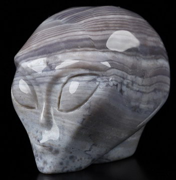 2.0" Agate Crystal Skull Companion Star Being Female Alien,Realistic, Crystal Healing