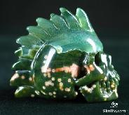 Crest, 1.6" Ocean Jasper Carved Crystal Skull, Realistic