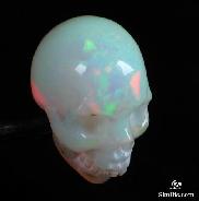 Tingy 0.7" Australian Opal Carved Crystal Skull, Realistic