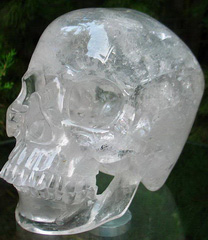 LIFESIZED, 8.2" Clear Quartz Rock Crystal Carved Crystal Skull