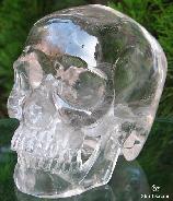 Transparent! Top Quality! 5.6" Clear Quartz Rock Crystal Carved Crystal Skull, Super Realistic