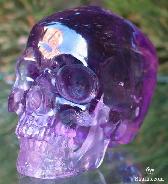 Amazing! Top Quality! Amethyst Carved Crystal Skull, Rainbow