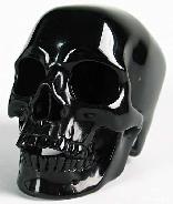 Huge 5.0" Black Obsidian Carved Crystal Skull, Super Realistic