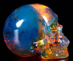 Feb 28, 2015 ACSAD (A Crystal Skull a Day) - Dreaming Reality Anew - Dominican Blue Amber Gem Quality Carved Crystal Skull Sculpture
