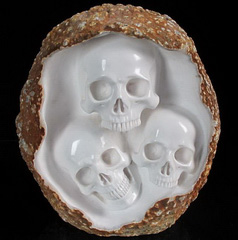 July 22, 2014 ACSAD (A Crystal Skull a Day) - Fellowship - White Chalcedony Carved Crystal Skull Sculpture