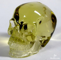 3.1" Top Clear Citrine Carved Crystal Skull, Healing, Quartz,Gem