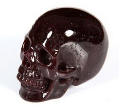 National Treasure of the Vietnam 1.8" Red Corundum Carved Crystal Skull, Realistic