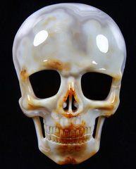 6.3" Agate Carved Crystal Skull Mask