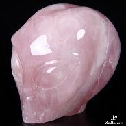 3.9" Rose Quartz Carved Crystal Star Being, Female Alien