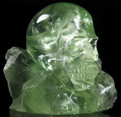 Rainbows, Fluorite Carved Crystal Skull Sculpture
