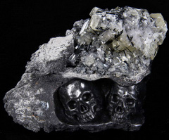 HUGE 5.3" Stibnite Carved Crystal Skulls