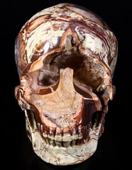5.9" Morris Jasper Carved Crystal Skull, Super Realistic