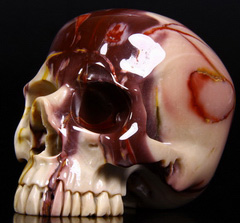 HUGE 4.5" Mookaite Jasper Carved Crystal Skull, without Jaw