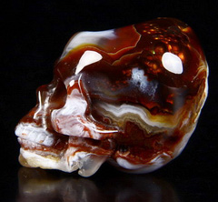 Gemstone 1.1" Fire Agate Carved Crystal Skull