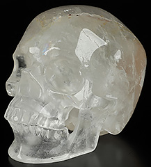Huge 5.0" Quartz Rock Crystal Carved Crystal Skull,Super Realistic, Crystal Healing