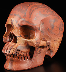 Huge 5.1" Australian Print Stone Carved Crystal Skull,Super Realistic, Crystal Healing