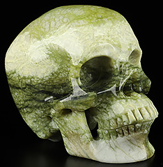 Huge 5.0" Chinese Picasso Jasper Carved Crystal Skull,Super Realistic, Crystal Healing