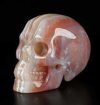 Gemstone 2.0" Mozambique Agate Carved Crystal Skull,Realistic, Crystal Healing