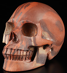 Huge 5.0" Australian Print Stone Carved Crystal Skull, Crystal Healing