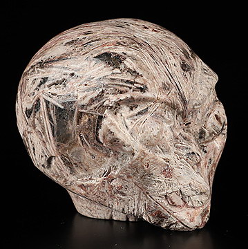 2.0" Red Giraffe Jasper Crystal Skull Companion Star Being Female Alien,Reiki Healing Stone Statue
