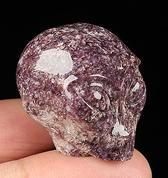 Gemstone 1.1" Russian Charoite Star Being Female Alien Crystal Skull Companion,Reiki Healing Stone Statue