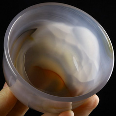 3.1" Premium Brazilian Agate Carved Crystal Bowl, Crystal Healing