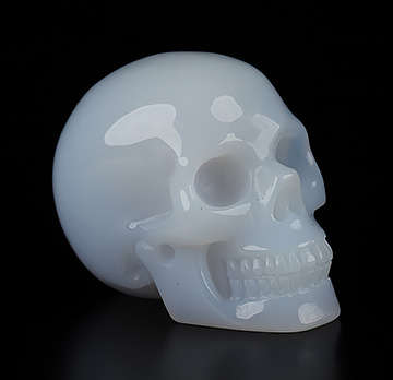 1.1" Agate Carved Crystal Skull,Realistic, Crystal Healing