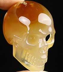 1.4" Agate Carved Crystal skull,Realistic, Crystal Healing